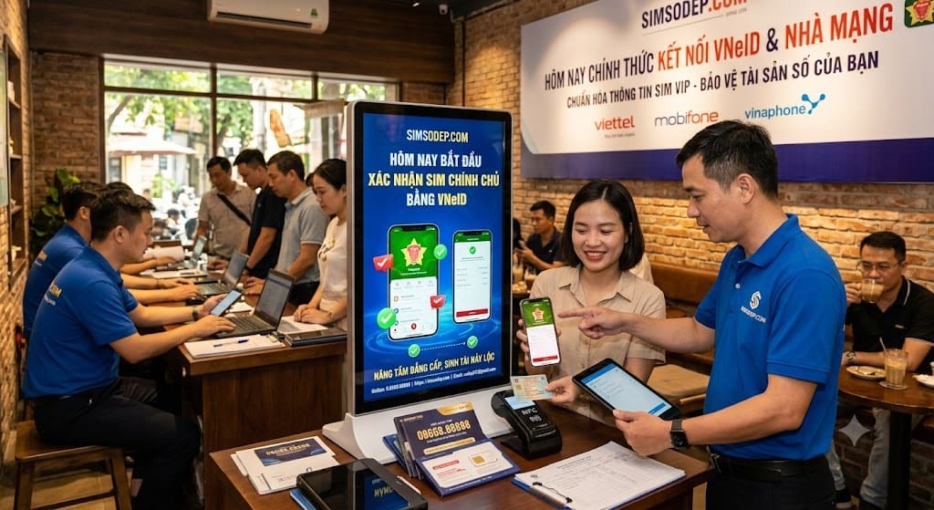 Chính thức hỗ trợ xác nhận thông tin sim chính chủ qua ứng dụng VNeID tại SIMSODEP.COM