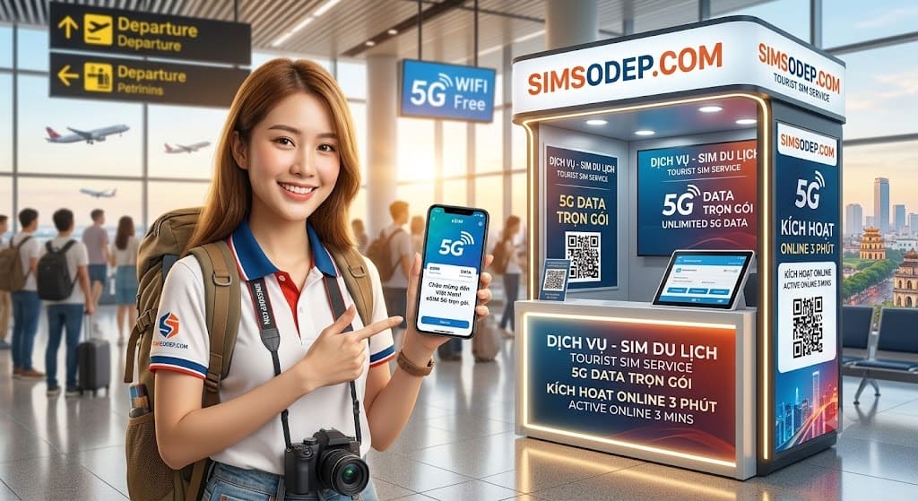 Dịch vụ sim du lịch quốc tế eSIM 5G kết nối hotline số đẹp tại SIMSODEP.COM